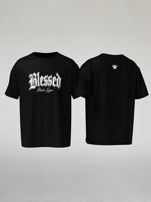 CAMISETA OVERSIZED PRETA BLESSED - BITELO