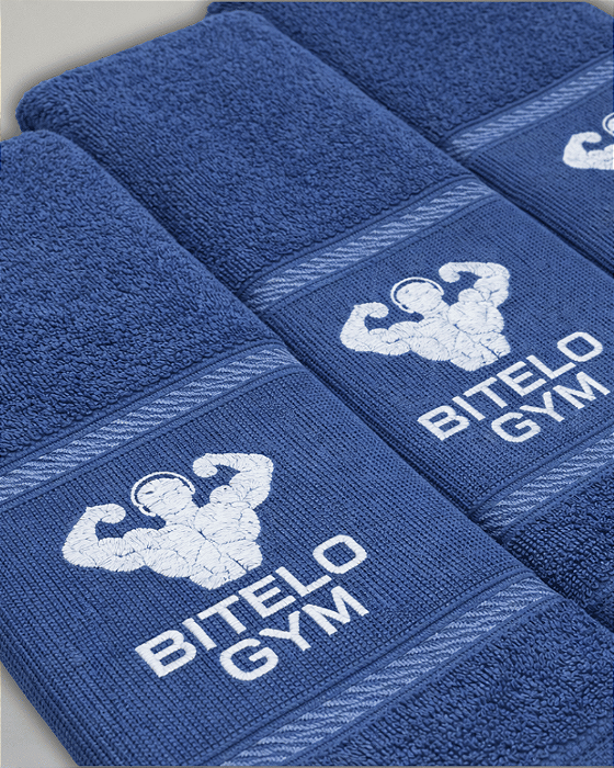 Toalha de rosto Bitelo Gym - 50x29 - Azul