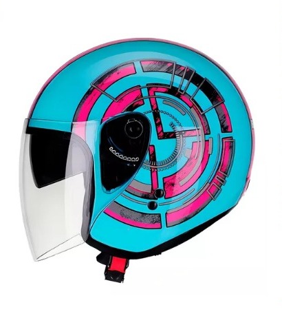 CAPACETE ALLEGRO OUTBACK VERDE AGUA/ROSA