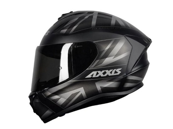 CAPACETE AXXIS DRAKEN UK MATT BLACK/GREY