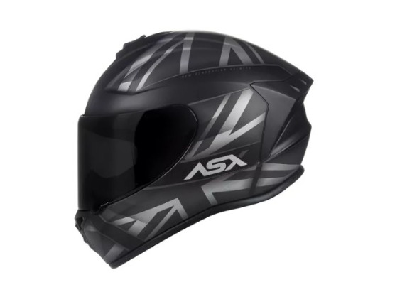 CAPACETE ASX DRAKEN UK FOSCO PRETO/CINZA