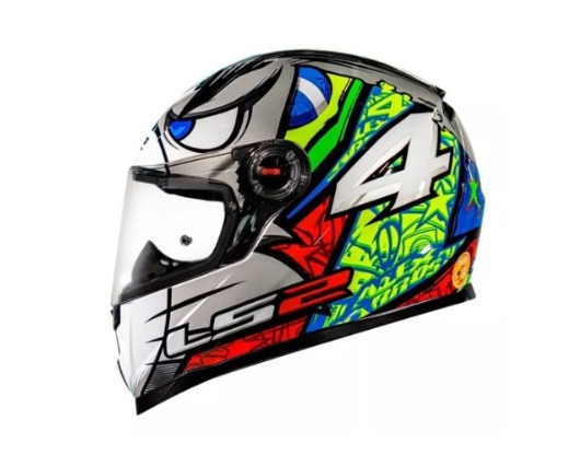 CAPACETE LS2 FF358 ALEX BARROS REPLICA SILVER