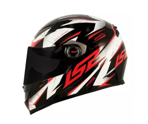 CAPACETE LS2 FF358 DRAZE BLK/WHT/RED