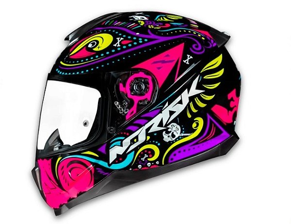 CAPACETE NORISK FAB RAZOR CIRCUS BLACK/PINK