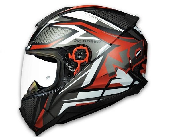 CAPACETE NORISK FAB RAZOR SHARP BLACK/RED