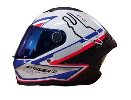 CAPACETE MT HELMETS STINGER 2 GRAND PRIX A7 - GLOSS FRANÇA