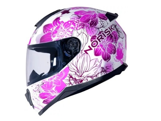 CAPACETE NORISK RAZOR BLOOM WHT/PINK