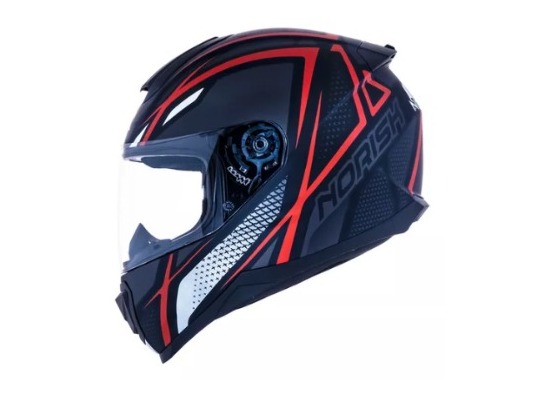 CAPACETE NORISK RAZOR NINJA MATTE BLK/TIT/RED
