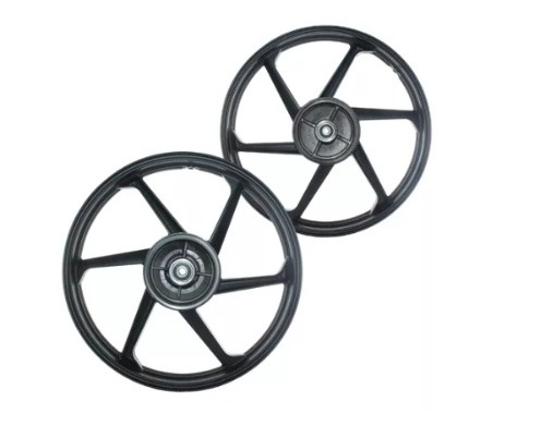 RODA ALUMINIO CG 125 09/17 6P PRET TAMBOR C/ROLAMENTO