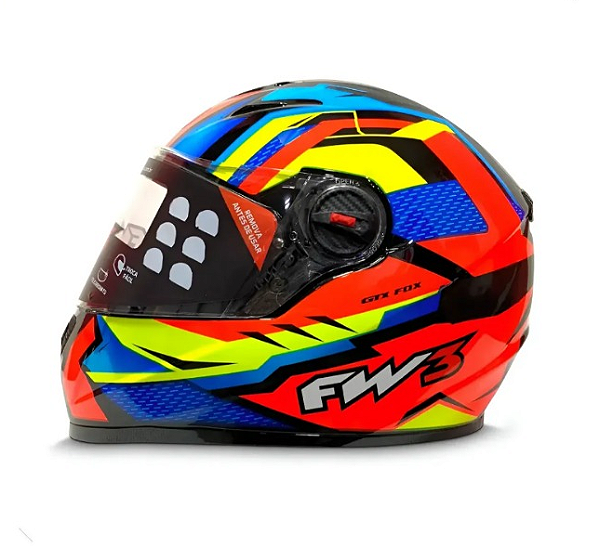 CAPACETE FW3 GTX FOX LARANJA
