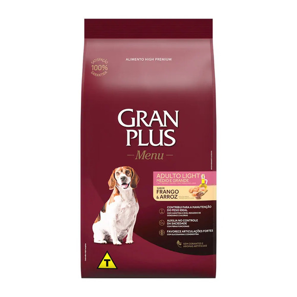Gran Plus Menu Cao Adt Light Med/grd 15kg