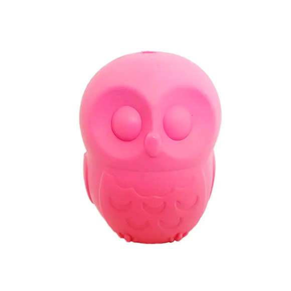 Mordedor Recheável Corujinha Rosa Pet Games P