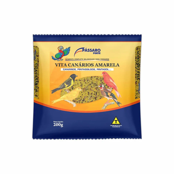Ração para Canários Vita Amarela Pássaro Forte 200 g