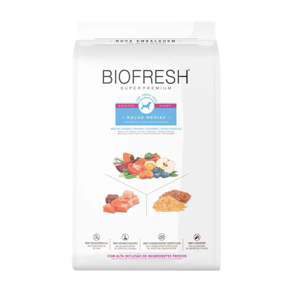 Ração Biofresh Light Cães Adultos Raças Médias 3 kg