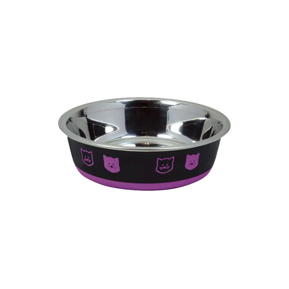 Comedouro Gatos Inox Fusion Rosa Jambo 225 ml