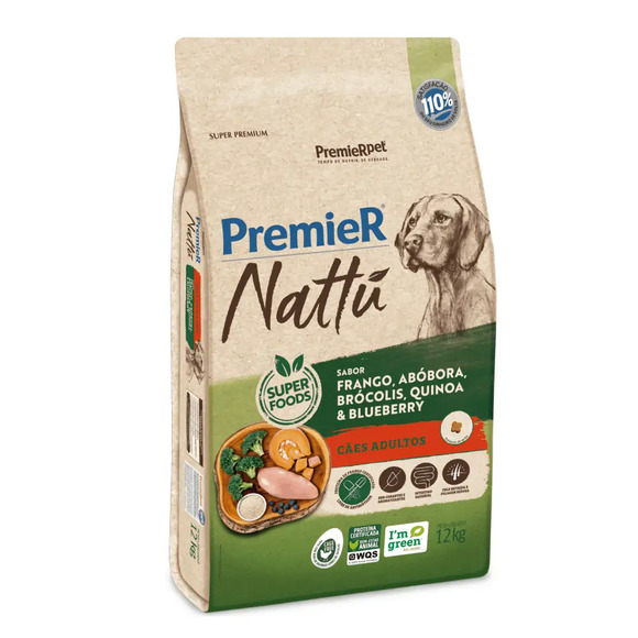Premier Nattu Caes Adt Abobora 12kg