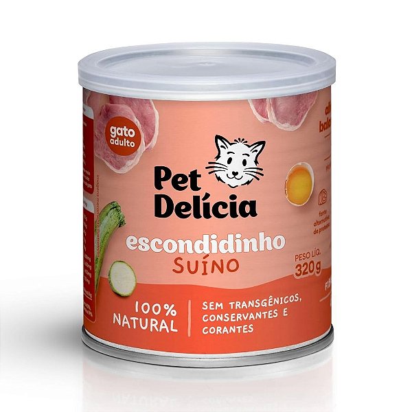 Ração Úmida Gato Pet Delícia Natural Escondidinho Suíno 320g