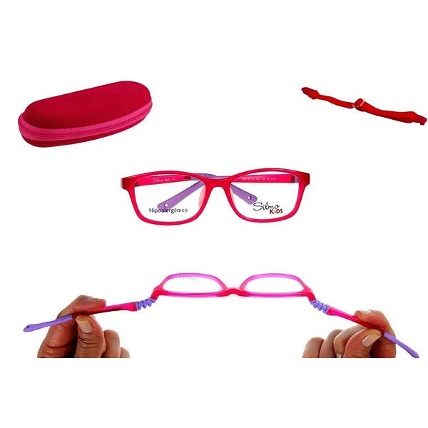 ARMAÇÃO DE GRAU INFANTIL FEMININO SILMO KIDS