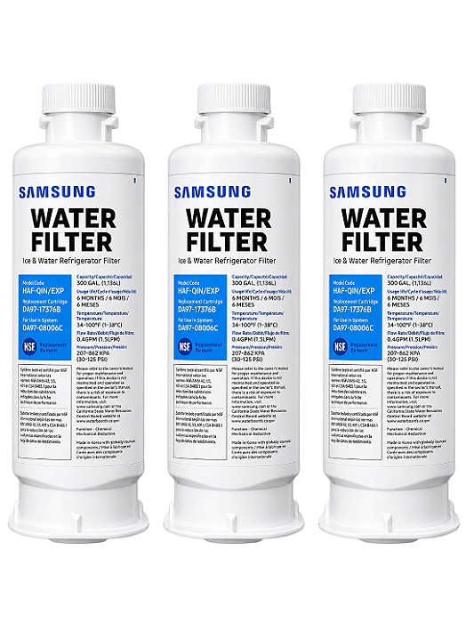 3 Filtros De Água Geladeira Samsung Haf-qin/exp Da97-08006c