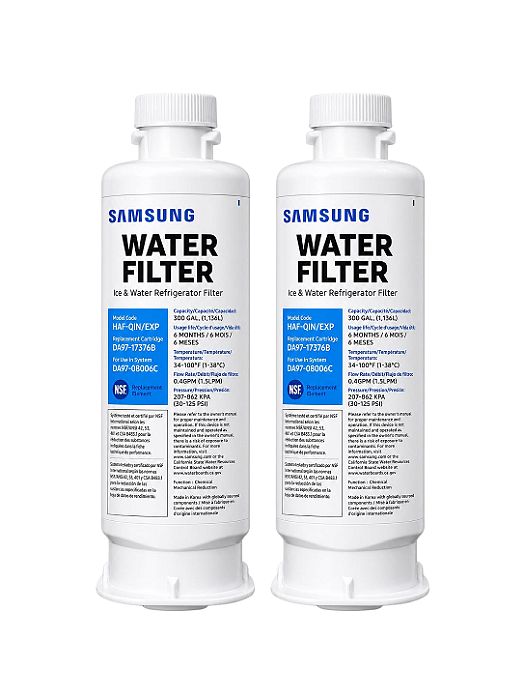 2 Filtros De Água Geladeira Samsung Haf-qin/exp Da97-08006c