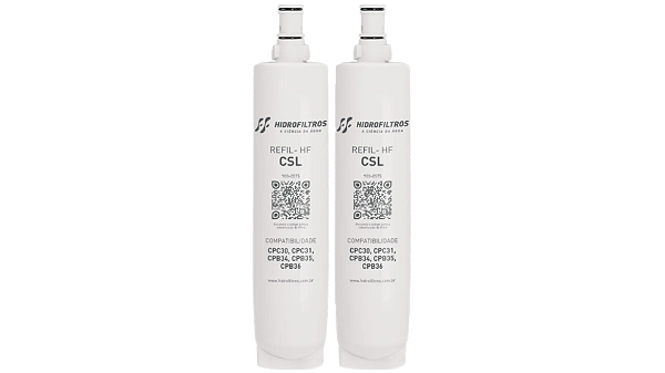 Kit 2 Refis Hidrofiltros Compatível Consul CPC30 CPC31 CPB34 CPB35