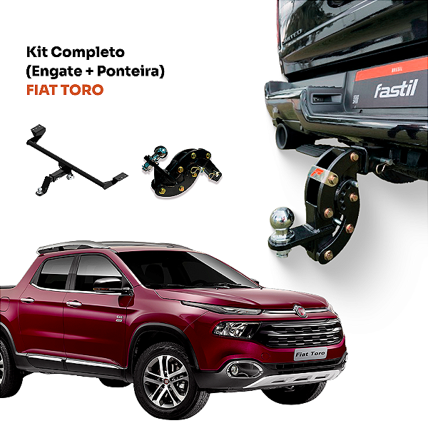 Kit Completo Engate Removível + Ponteira Regulável Fiat Toro  - 1.500kg