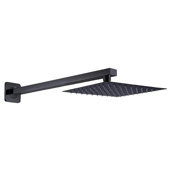 Chuveiro Ducha para Banheiro Gourmet 20x20 Inox Preto.