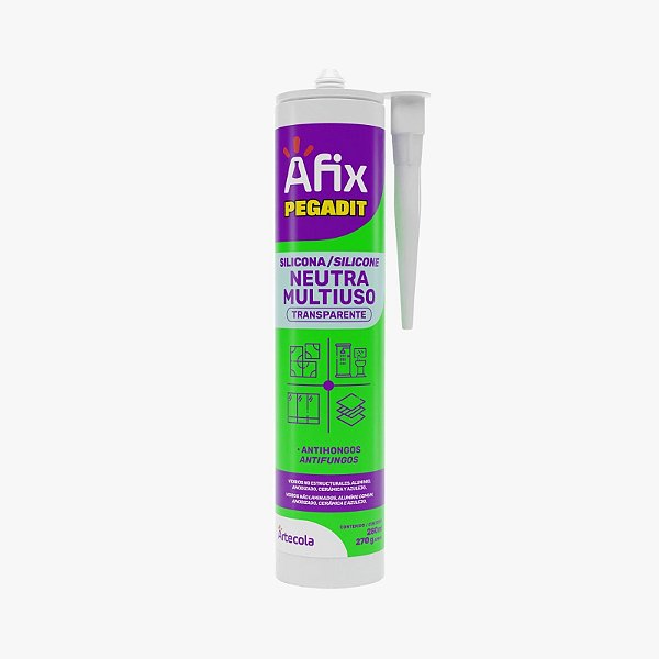 SILICONE NEUTRO MULTIUSO TRANSPARENTE 280ML AFIX ARTECOLA