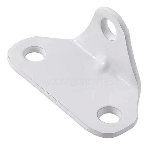 CANTONEIRA TRIANGULAR UNIVERSAL 3 FUROS BRANCA 3D
