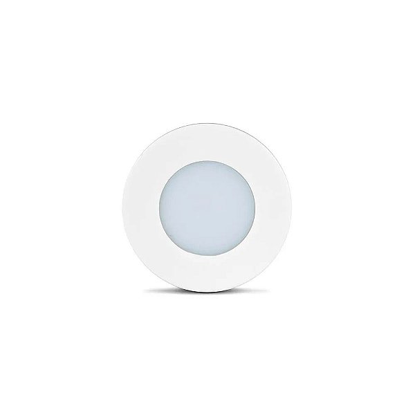 LUMINARIA POINT 1,5W REDONDA 6000K BRANCO/FRIO LED LINE