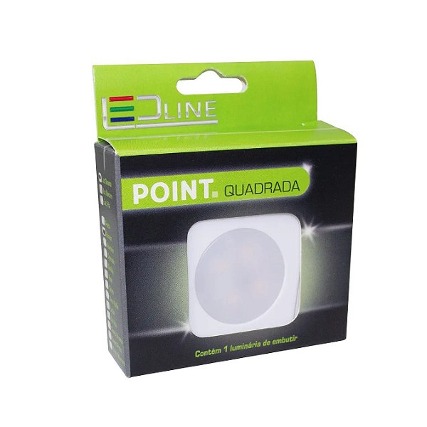 Luminária Point 1,5W Quadrada 6000K Rose LED Line