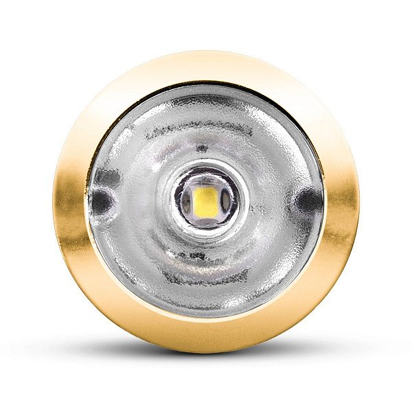 LUMINARIA CRISTAL 0,5W EMBUTIR 3000K OURO 110/220V C30.OU LED LINE *FL