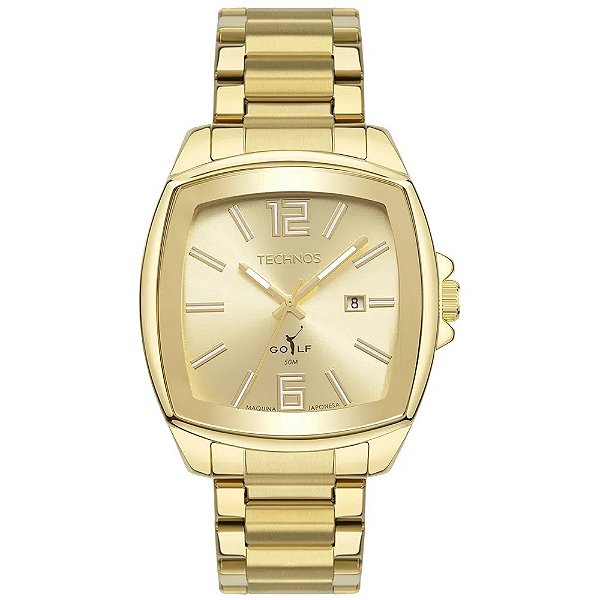 Relógio Masculino Technos Analógico Golf Dourado 2115MWS/1D