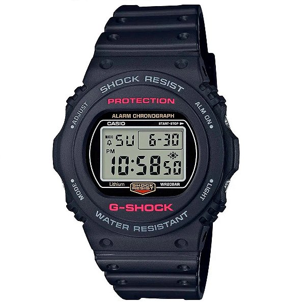 Relógio Casio Masculino G-Shock Preto Digital Light DW-5750UE-1DR