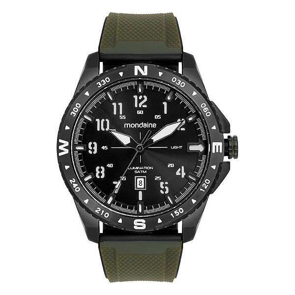 Relógio Masculino Mondaine Lumination Analógico Silicone Calendário 32883GPMVPI2
