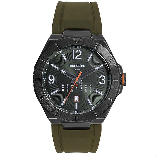 Relógio Masculino Mondaine Silicone Analógico Verde 32926GPMVSI2