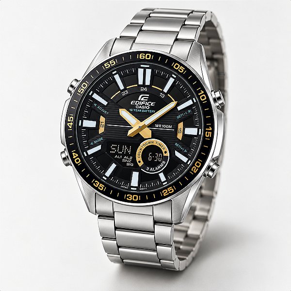 Relógio de Pulso Masculino Casio Edifice EFV-C100D-1BVDF Bateria 10 anos