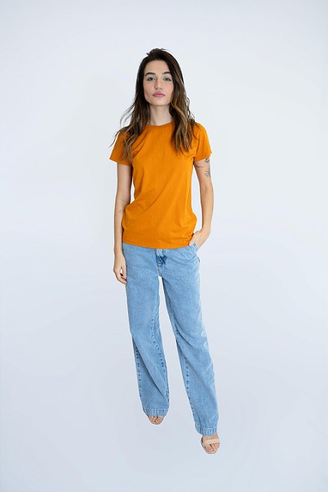 CAMISETA FEMININA BASICA LARANJA