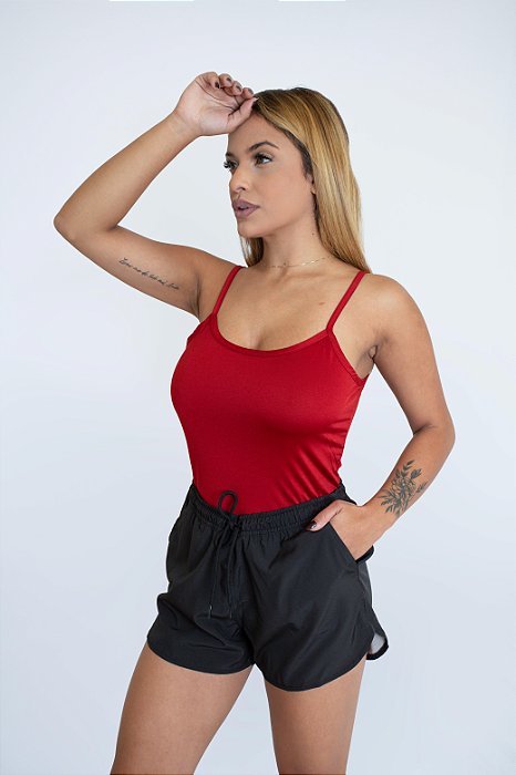 BLUSA BÁSICA ALÇA VERMELHA WTB