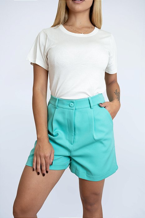 SHORT ALFAIATARIA ESTIME VERDE