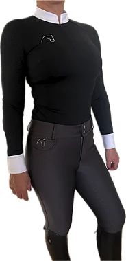 Culote Feminino para Hipismo Cinza Chumbo - Jumper