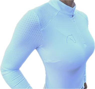 Camisa Feminina de Manga Longa para Hipismo Branca - Jumper