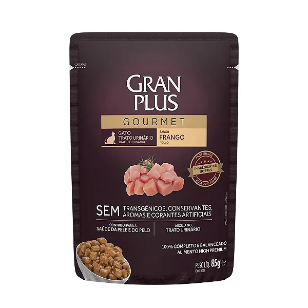 sache  GranPlus Gourmet Gatos Trato Urinário Frango 85