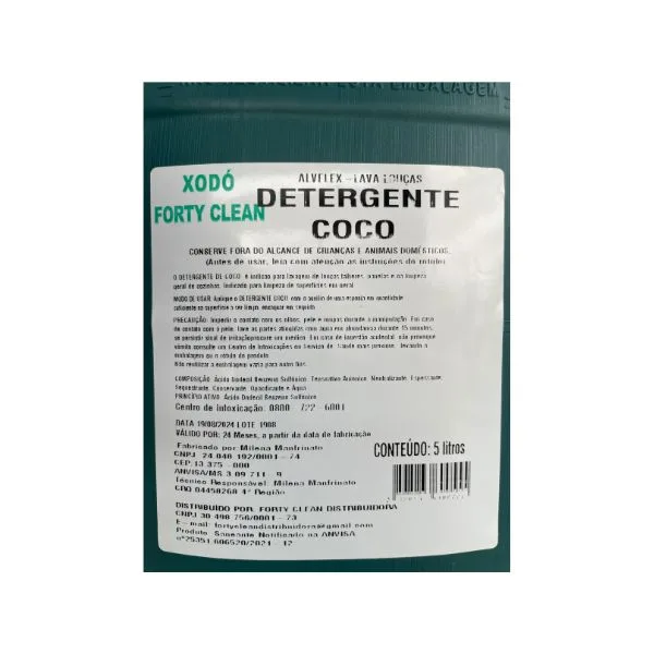 DETERGENTE COCO 5 LITROS