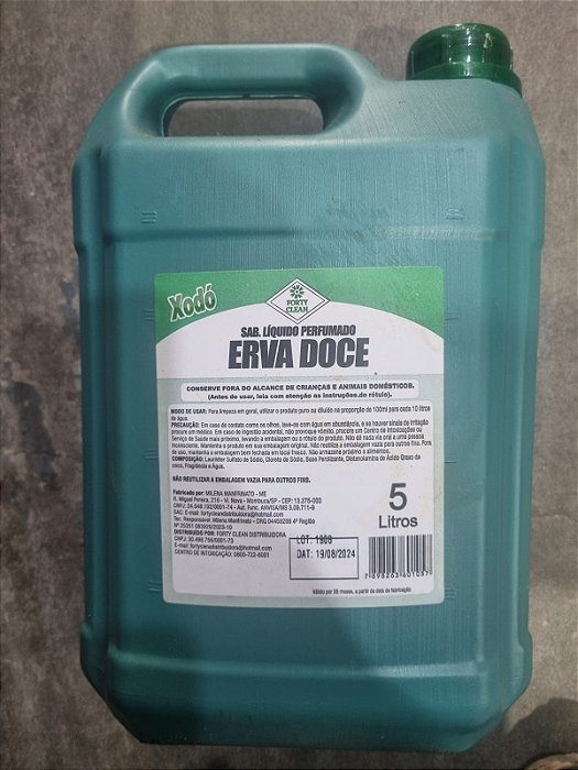 SABONETE LIQ. ERVA DOCE 5 LITROS