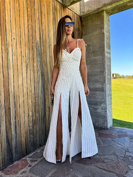 Macacão Risca de Giz Sereno