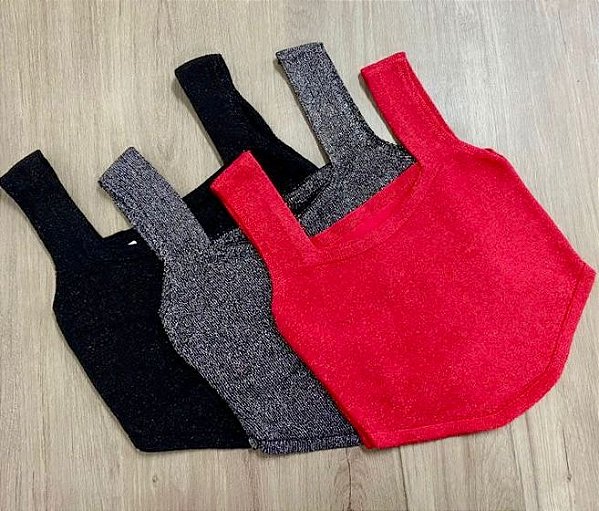 Cropped Bico Fio Brilhante