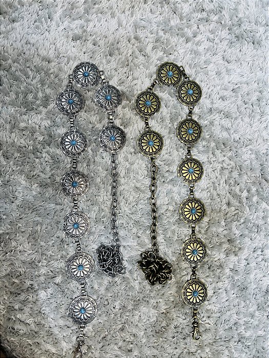 Cinto Metal Flores