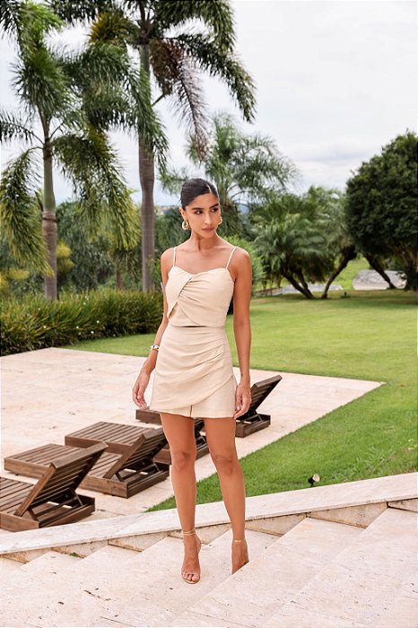 Conjunto Cropped Short Saia Envelope
