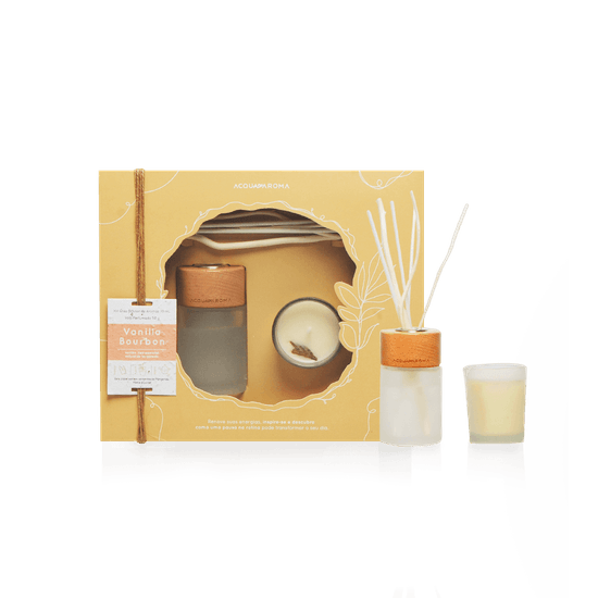 Kit Naturals Vela Perfumada 50g + OD 70ml Vanilla Bourbon